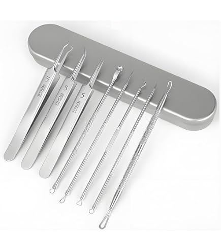 ニキセット ステンレス製ピンセット ニキビ針 ニキビ取り 錆びにくい 精密